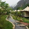 China Medieval Party Rental Home 4X4 Rooms Roof Glamping Hotel Resort Luxury Safari Tent house For Sale