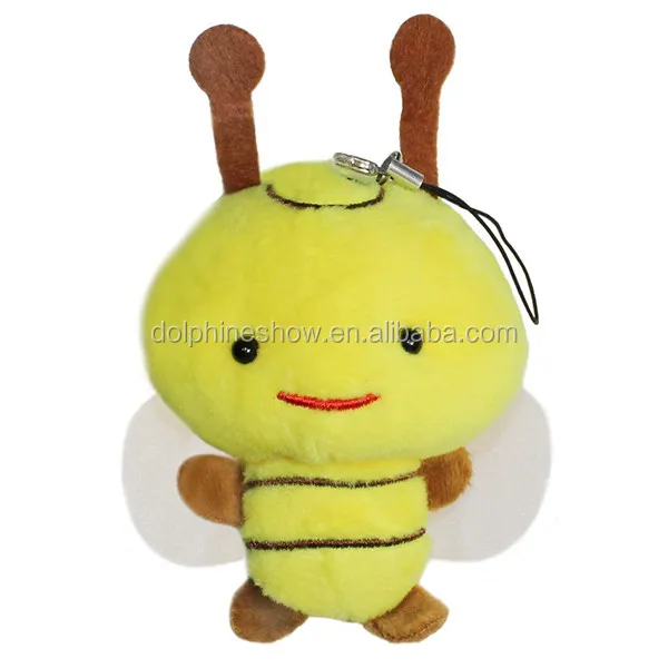 plush bee keychain