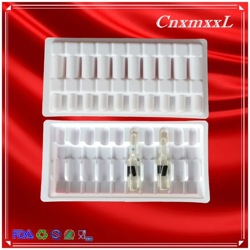 Ecofriendly Transparent Plastic Ampoule Tray Disposable Medical