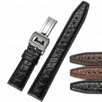

High quality Alligator skin Leather Watch band China manufacturer factory crocodile leather band Watch straps