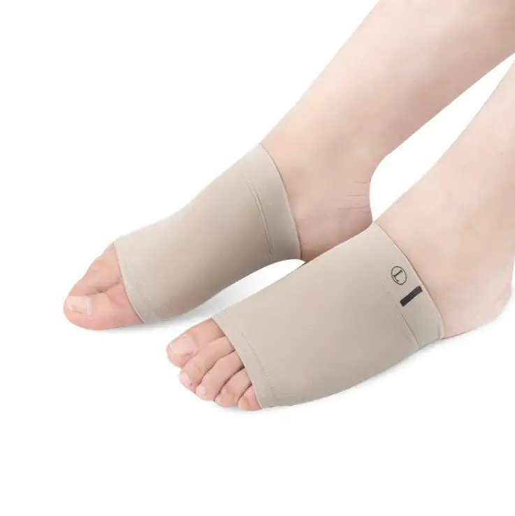 

GEL Plantar Fasciitis Pain Relief Flat Foot Orthopedic Foot Arch Support Sock Sleeve, Skin/black