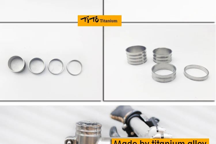 TiTo wholesale titanium alloy arc headset spacer washer bicycle customized headset stem