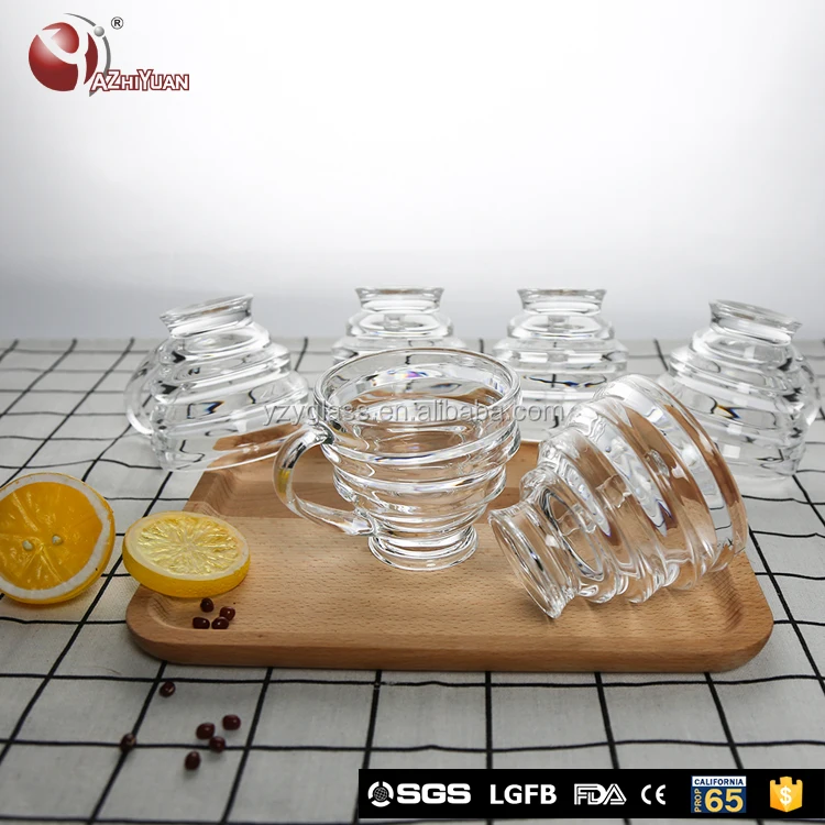 Buy Wholesale China Large Clear Glass Coffee Mugs Wide Mouth Coffee Tea  Cups With Handle Transparent Drinking Glass & Glass Mugs at USD 0.58