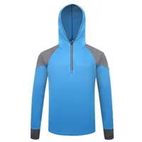 

Wholesale outdoor customized logo sunscreen quick drying hooded long sleeve fishing shirts clothing for men