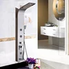 Brushed Nickel Waterfall Shower Panel Column Massage Jet Tub Spout Hand Shower Mixer Tap