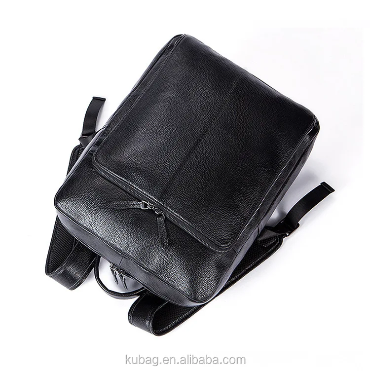 Handmade Genuine Leather Men Travel Backpack Black Leather Bags