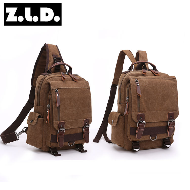 

solid color canvas backpack vintage backpack for men and women outdoor backpack notebook