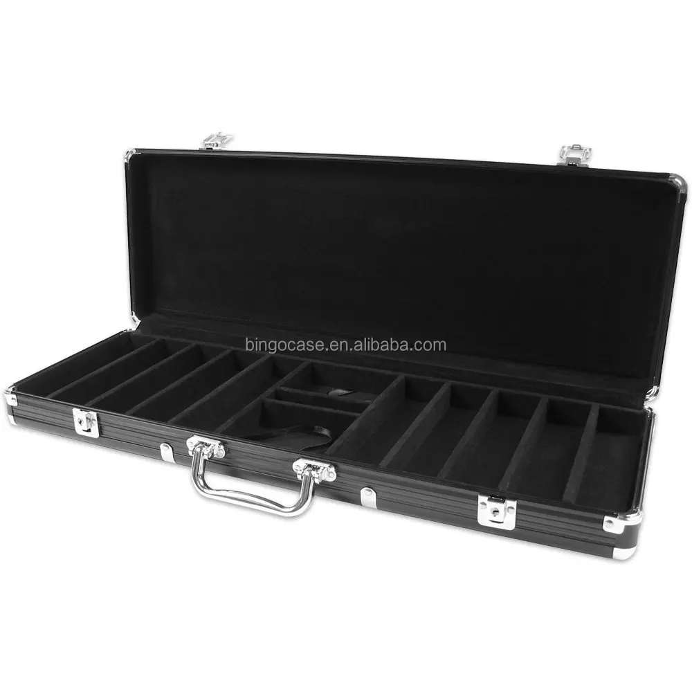 
High Quality Black Aluminum 500 Poker Chip Case 