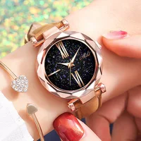 

Wholesale Watch Custom Brand Alloy Case Classic Leather Strap women Quartz Wrist Watch