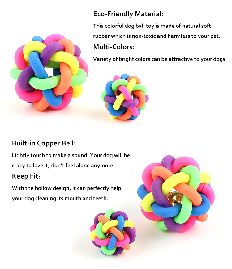 Knit Ball/rainbow Dog Toy/dog Ball Toy With Bell Inside Buy Dog Ball