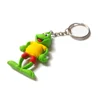 Custom Small Gifts Soft Plastic Rubber 3D Frog Keychain, 3D Soft Pvc Key Tag In Animal Shape