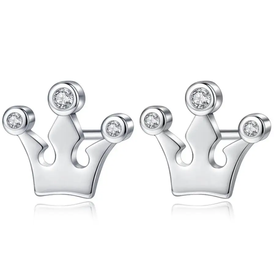 

Fashion Fashion cute crown zircon stud earring
