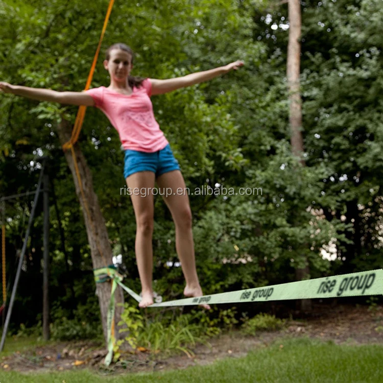 

slackline kit slackline kids slackline 30m, Orange;grey;blue;black;yellow;etc