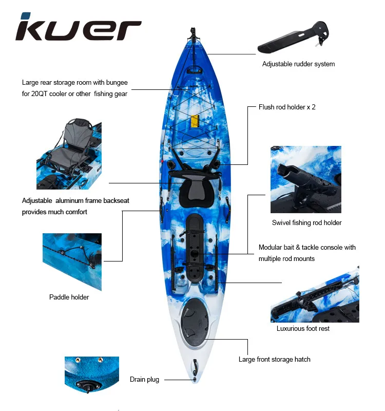 12ft Fishing Kayak Sit On Top Kayak Plastic Kayak Buy Rotomolded