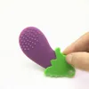 Healeanlo BPA Free silicone fruit series eggplant shape best thing for a teething baby teeth