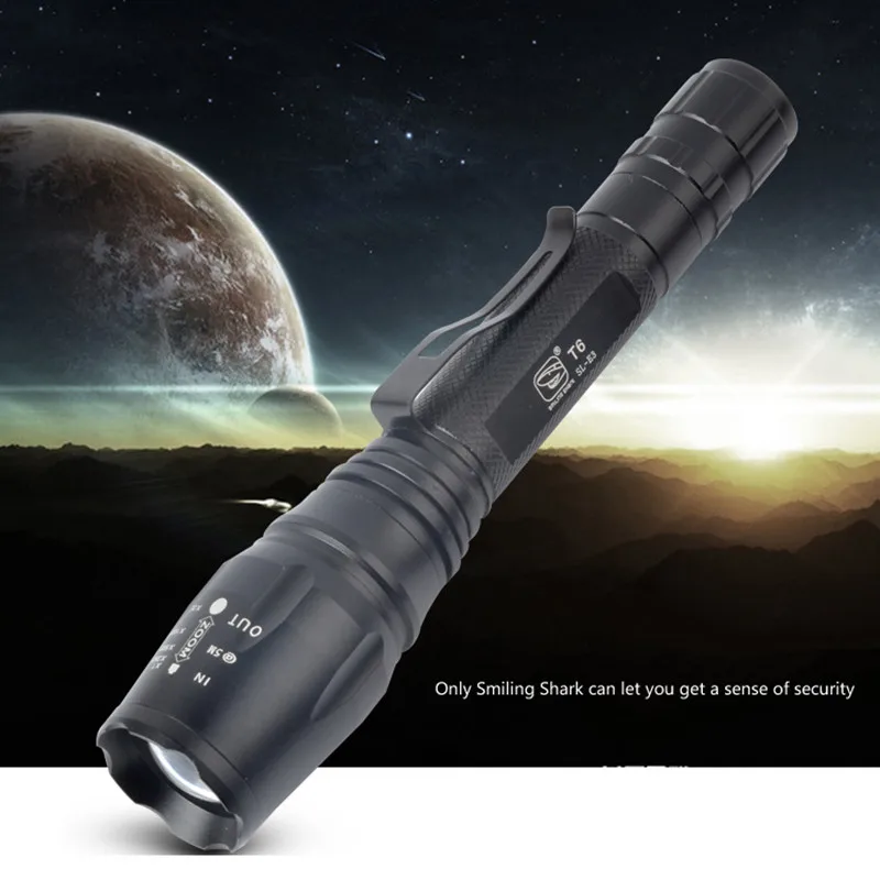 1000 Lumens Zoomable pen  LED  Flashlight 5 Modes Adjustable Torch Focus Water Resistant Camping Torch for Outdoor Sports