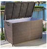 Green simple design waterproof outdoor large wicker storage
