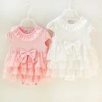 

Summer lovely organic cotton infants Toddlers newborn baby girl clothes romper wholesale