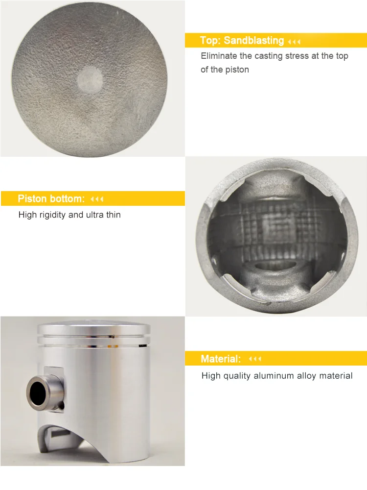 India NSR250 motorcycle piston set ,motorcycle piston ring kit for Honda