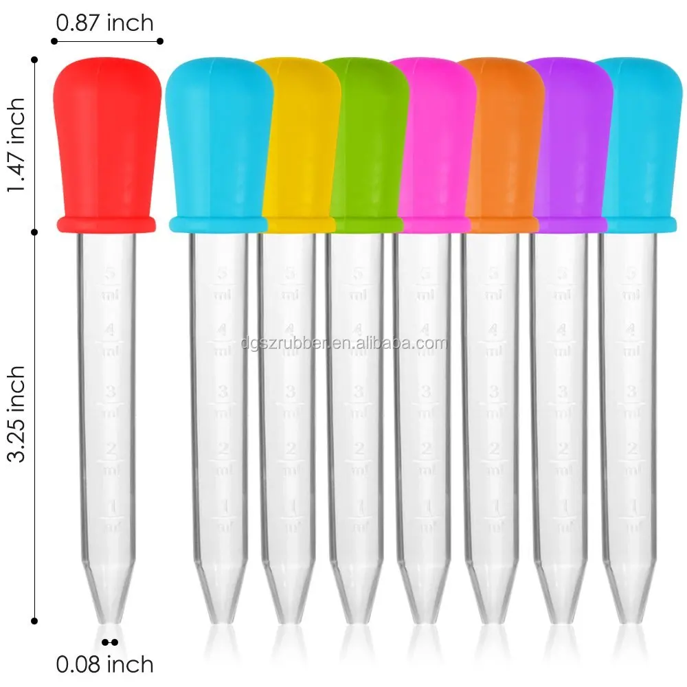 5ml Liquid Fda Approved Silicone And Plastic Pipettes Droppers Transfer