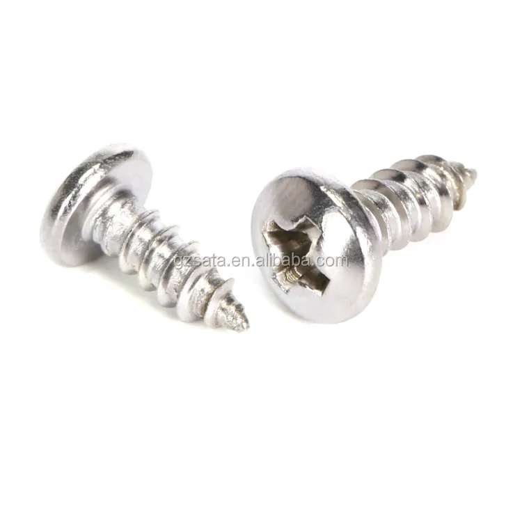 DIN7981 Stainless Steel Phillips Pan Head Self Tapping Screws ST2.2 ST2.9 ST3.5 ST3.9 ST4.2 ST4.8 ST5.5 ST6.3
