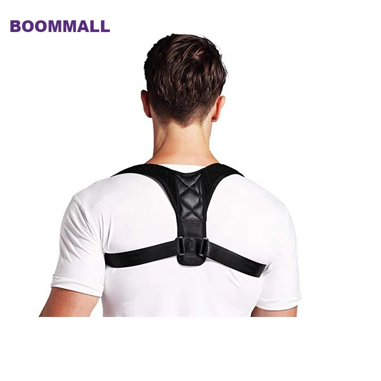 Wholesale neoprene adjustable sitting shoulder back brace breathable clavicle posture corrector
