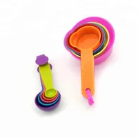 

10-Piece Measuring Cups & Spoon Set, Plastic Measuring Cup & Multi-Color Measuring Spoon, Spoon Tool