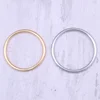Wholesale 55mm 60mm Silver 18k Gold Plated Plain Stainless Steel Round Bangle for Women