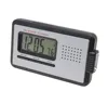 Modern LCD digital flashlight talking clock display with voice timekeeping chime hourly calendar