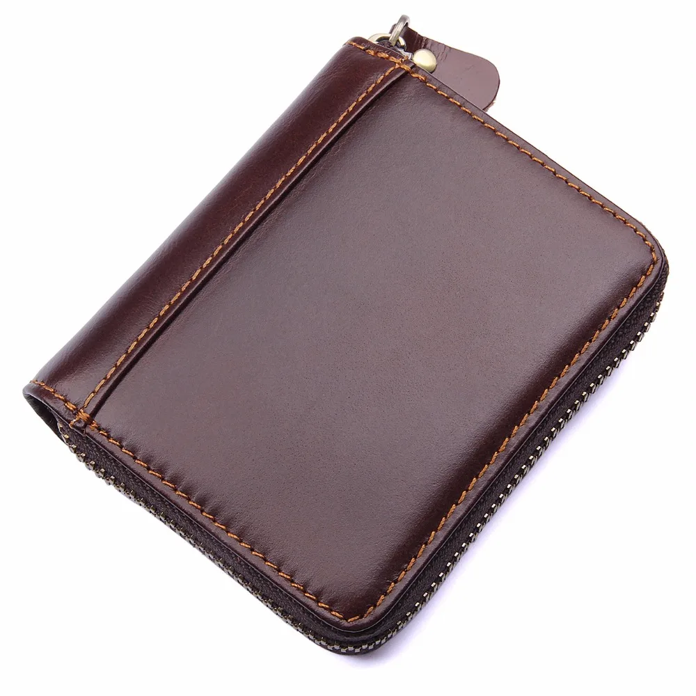 

J.M.D High Quality Genuine Zipper Around RFID Blocking ID Card Holder Credit Card Case R-8117Q/-2