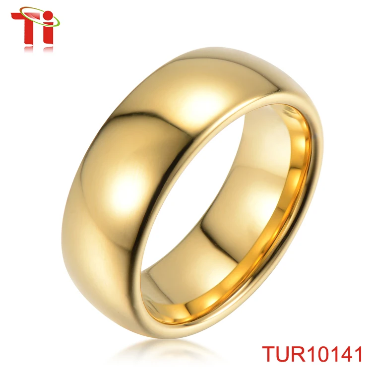 

Dongguan Aohua Jewelry TUR10141 wholesale IP 22k gold designs wedding new pearl finger tungsten ring, Ip gold