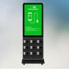 Computer WIFI Digital Signage Kiosk Free Standing Touch Screen Multi Phone Charging Station Lockers For Advertising