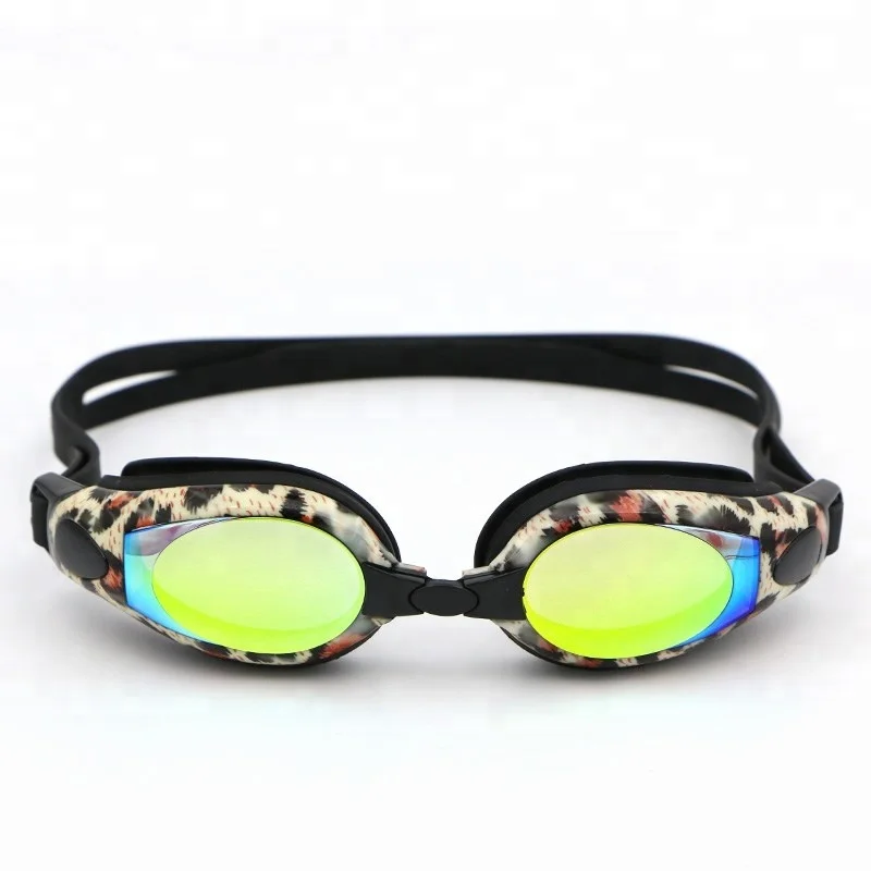 

Women Fashion Leopard Silicone Anti Fog Swim Goggles