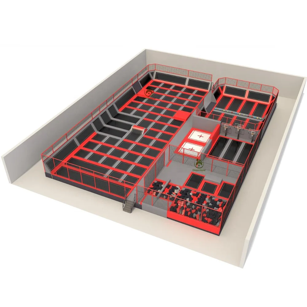

ASTM&TUV standard factory price commercial indoor trampoline park, As per your request