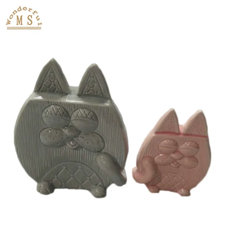 Home Decoration Ceramic Anima Statue Cats Design Mother Day Gift Home Hotel Desktop Decor Animal Mold Made from Ceramic material