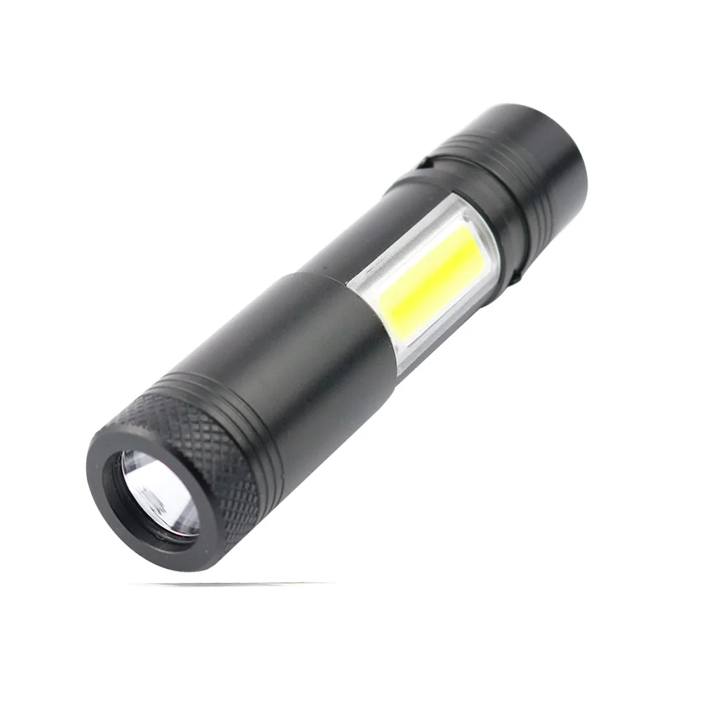 Wholesale Portable COB Torch Light Mini AA Battery Led Flashlight manufacture