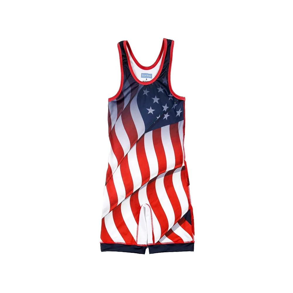 

Factory Price Sublimated Wholesale Wrestling Singlet, Customized color