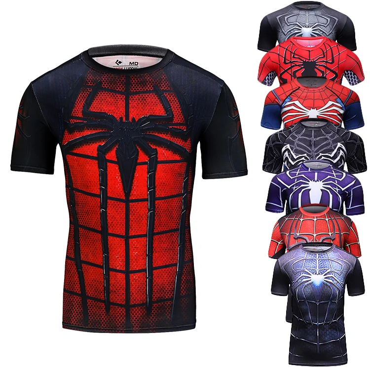 

Guangzhou Cody Lundin Clothing Men Marvel Rash Guard Capitana Marvel T Shirt, Customized color