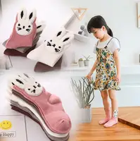 

Newest Korea cartoon animal shape tube child sock kids 3D bunny socks