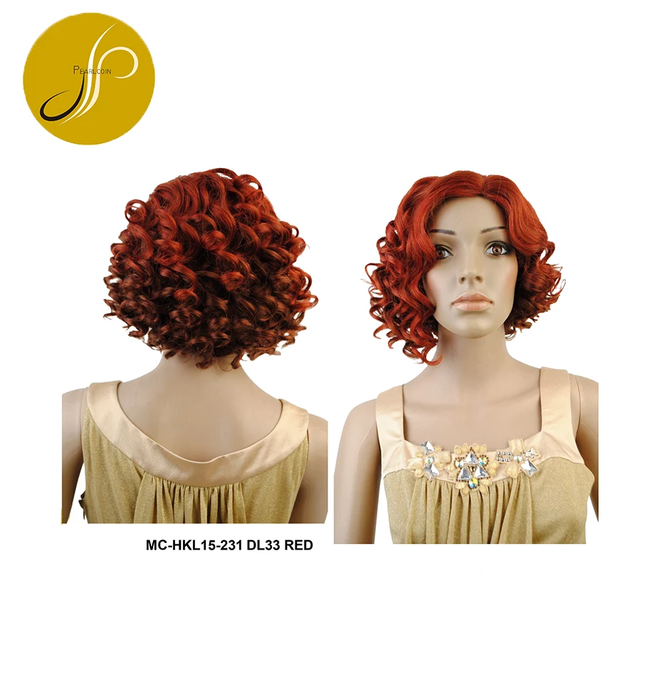 2015 Hot New Short Unbalanced Curly Hair 100 Human Hair Wigs