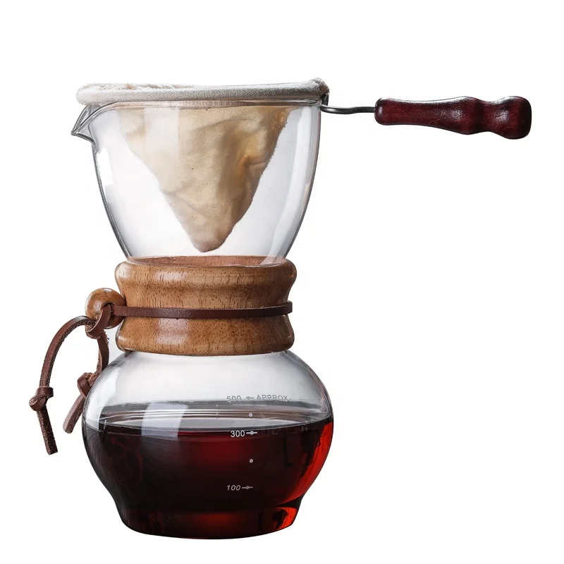 

Hand-made coffee maker High borosilicate glass Coffee-sharing pot, Transparent