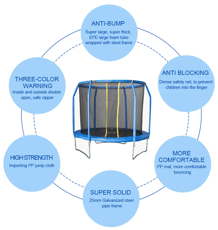 Wholesale 10ft Big Spring Bungee Trampoline With Enclosure Outdoor