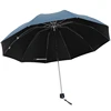 Good quality 23inch 12 rids pongee fabric windproof Fully-automatic big 3 fold umbrella for high end market