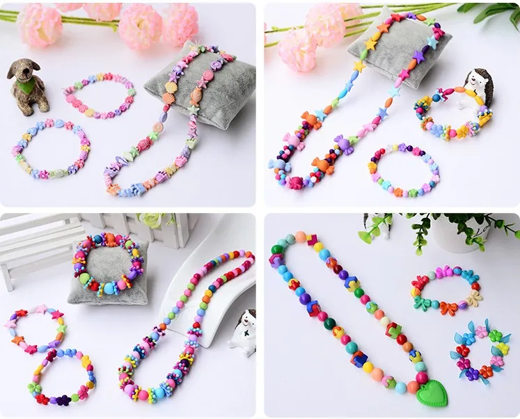 Assorted Plastic Bead Kit Accessories Diy Bracelet Toys Jewelry Making ...