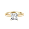 Princess cut diamond cz solitaire yellow gold engagement ring 14 karat gold wedding rings