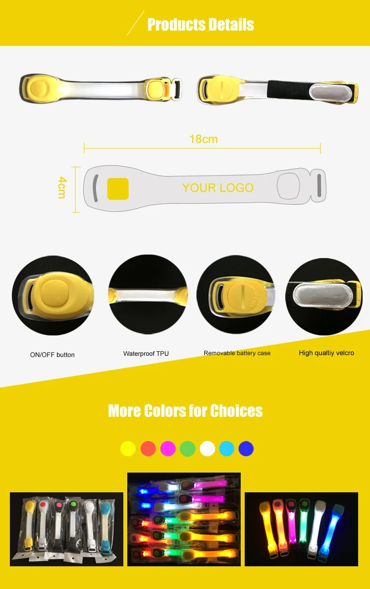 Night Running Led Armband Flashing Light Arm Band Luminous Arm Band