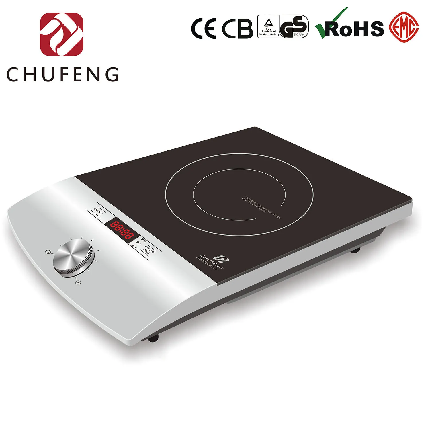 Commercial Induction Cooktop With 304 Stainless Steel Housing Remote Box Control Knob Buy