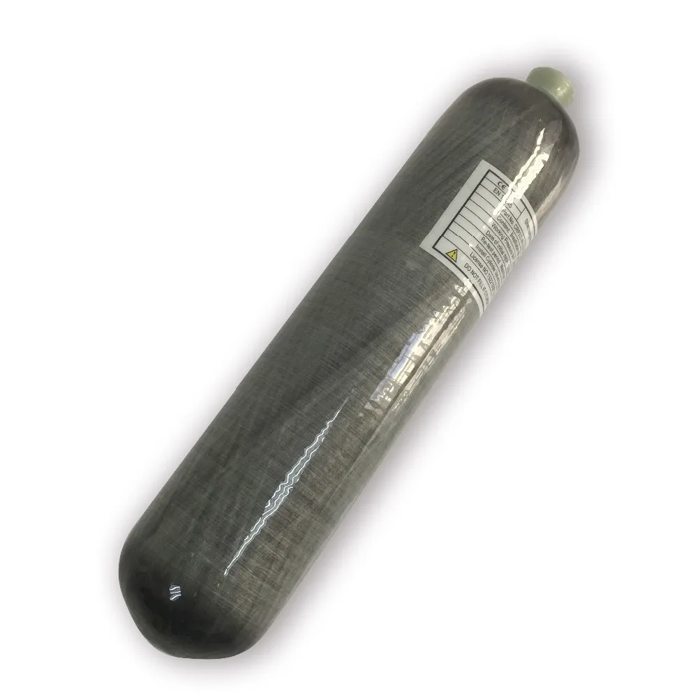 

300bar 2L fully wrapped carbon fiber high pressure scuba air gas cylinder for pcp airgun and diving, Gray