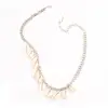Women Dress Jewelry Accessories Multi Shell Pendant Necklace Zinc Alloy Silver Plated Chain Seashell Pendant Necklace