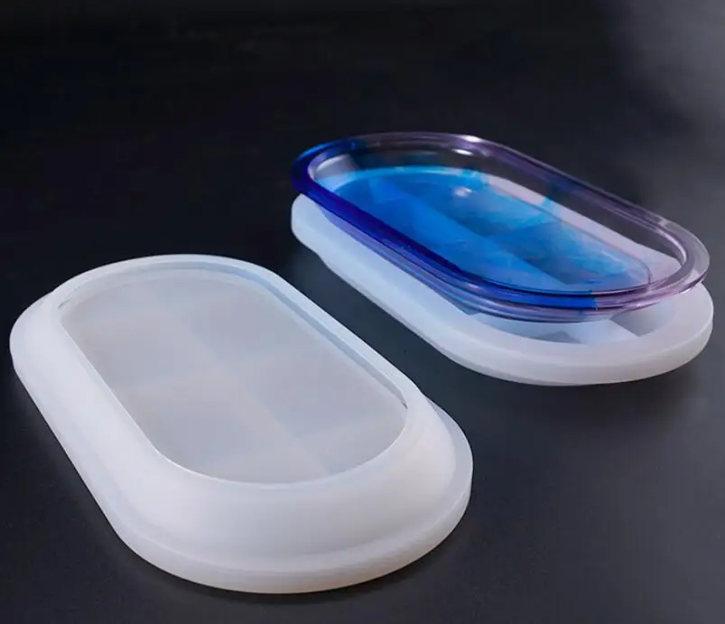 

WIIPU Plate oval silicone mold dry flower resin decoration process DIY epoxy mold, Clear